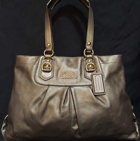 Coach Shimmering Bronze Shoulder Bag - Picture 8 of 10